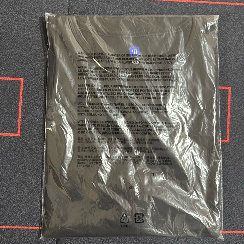 Yeezy gap loose tank top black XL
